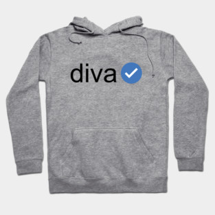 Verified Diva (Black Text) Hoodie