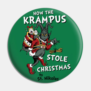 Krampus Christmas - Creepy Cute Children's Book Pin