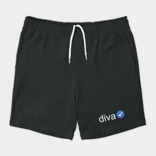 Verified Diva (White Text) Shorts