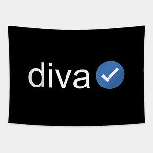 Verified Diva (White Text) Tapestry