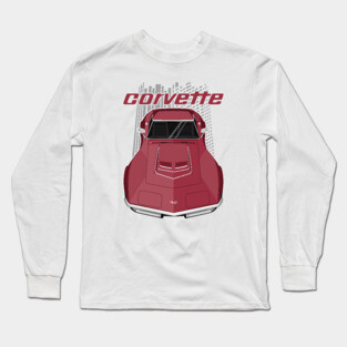 Corvette C3 - Maroon Long Sleeve T-Shirt