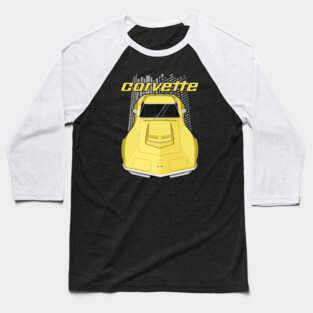 Corvette C3 - Yellow Baseball T-Shirt
