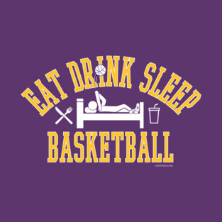 Eat, Drink, Sleep Basketball - Purple T-Shirt