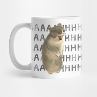 Screaming cat meme Mug