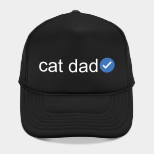 Verified Cat Dad (White Text) Hat