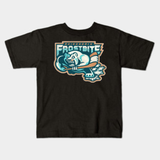 Defunct Adirondack Frostbite Hockey Team Kids T-Shirt
