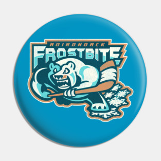 Defunct Adirondack Frostbite Hockey Team Pin