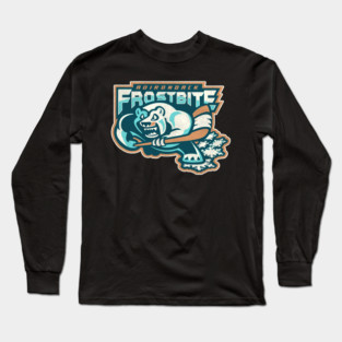 Defunct Adirondack Frostbite Hockey Team Long Sleeve T-Shirt