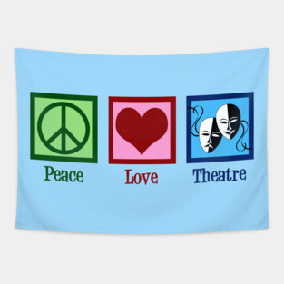 Peace Love Theatre Tapestry