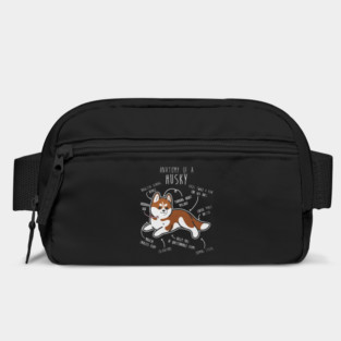 Red Siberian Husky Dog Anatomy Bag