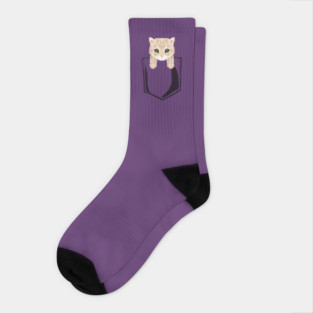 Pocket British Short Hair Kitty Socks