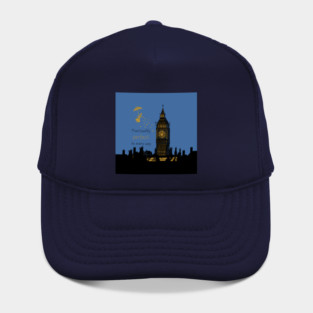 Practically Perfect in Every Way, Mary Poppins and Big Ben Linocut Silhouette Hat