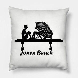 Jones Beach Art Deco Sign - Summer Love Pillow