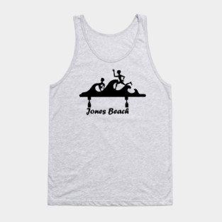 Jones Beach Art Deco Sign - Kids in the Surf Tank Top