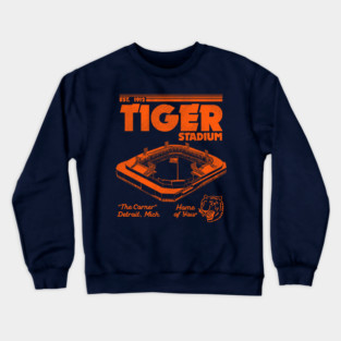Defunct Tiger Stadium Detroit Michigan Crewneck Sweatshirt