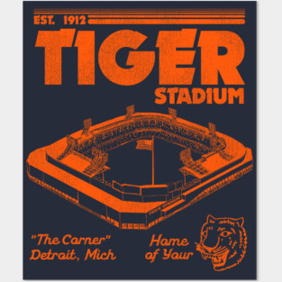 Defunct Tiger Stadium Detroit Michigan Posters and Art