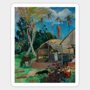 The Black Pigs by Paul Gauguin Sticker