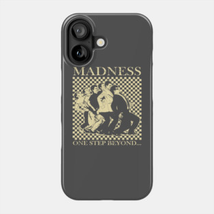 Madness - Retro Checkerboard Cream Phone Case