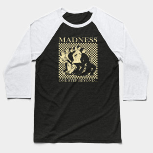 Madness - Retro Checkerboard Cream Baseball T-Shirt