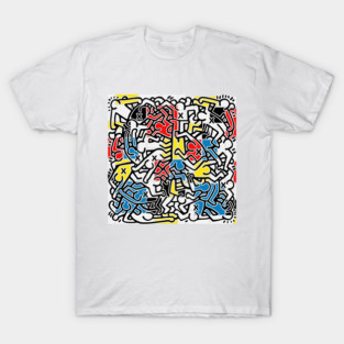 Party People Mondrian Art T-Shirt