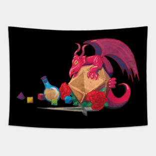 dice dragon fantasy Tapestry