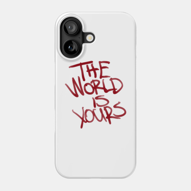The World Is Yours- Red Phone Case by Demian Stipatio