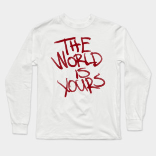 The World Is Yours- Red Long Sleeve T-Shirt