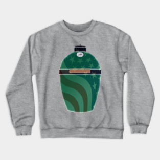 Big Green Egg - Green American Flag Overlay Crewneck Sweatshirt