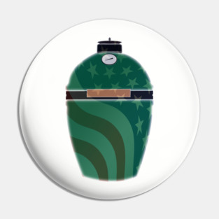 Big Green Egg - Green American Flag Overlay Pin