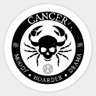 Savage Cancer Zodiac Antisocial Astrology Sticker