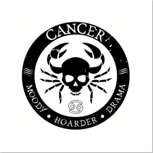 Savage Cancer Zodiac Antisocial Astrology Posters and Art