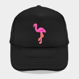 Pink Flamingo Felt Look with Stitching | Cherie's Art(c)2020 Hat
