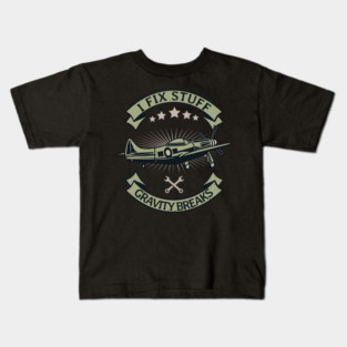 Aircraft Mechanic Airplane Technician Kids T-Shirt