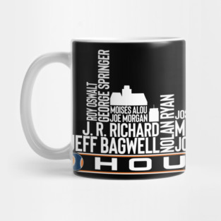 Houston Baseball Team All Time Legends Houston City Skyline Mug