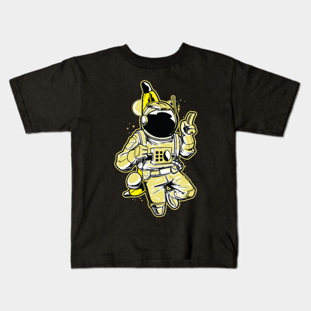 Astronaut Banana Lover Kids T-Shirt by The WYLD Tribe