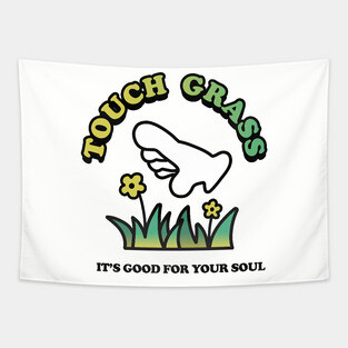 Touch Grass Tapestry