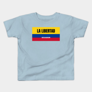 La Libertad City in Ecuadorian Flag Colors Kids T-Shirt