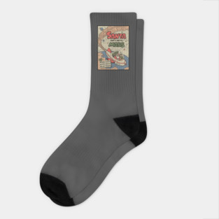 Classic Christmas: Santa Takes A Trip To Mars (distressed) Socks