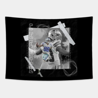 CeeDee Lamb  Football Paper Poster Cowboys 3 Tapestry