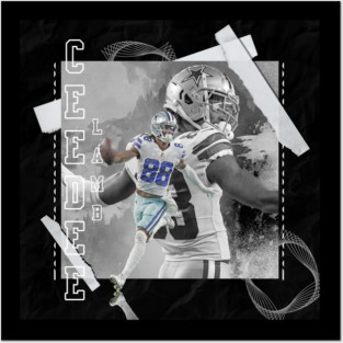 CeeDee Lamb  Football Paper Poster Cowboys 3 Posters and Art