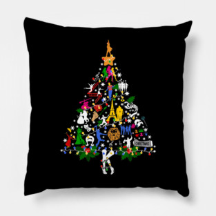Ugly Broadway Christmas Tree Pillow