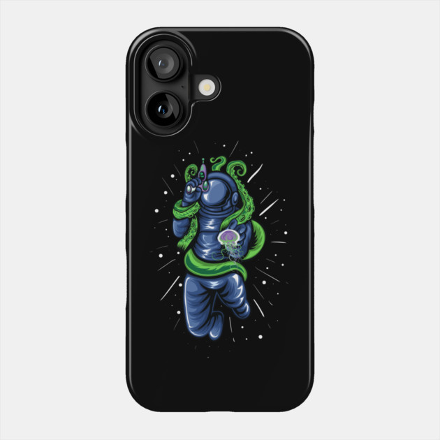 Octopus Vs Astronaut Phone Case by The WYLD Tribe
