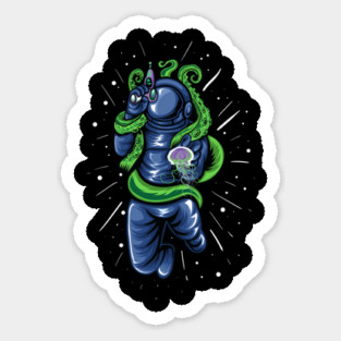 Octopus Vs Astronaut Sticker