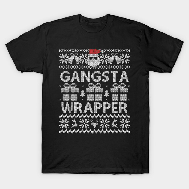 Ugly Christmas Sweater Gangsta Wrapper Santa Ugly Christmas