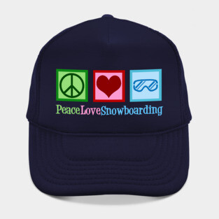 Peace Love Snowboarding Hat