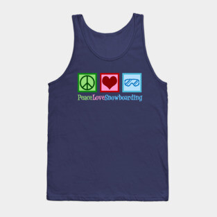 Peace Love Snowboarding Tank Top
