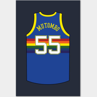 Dikembe Mutombo Denver Jersey Qiangy Posters and Art