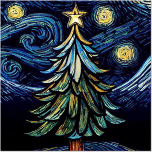 Van Gogh Starry Tree 03 Posters and Art