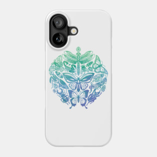 Bugs and Butterflies: green Phone Case