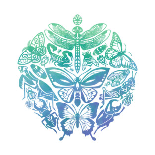 Bugs and Butterflies: green T-Shirt